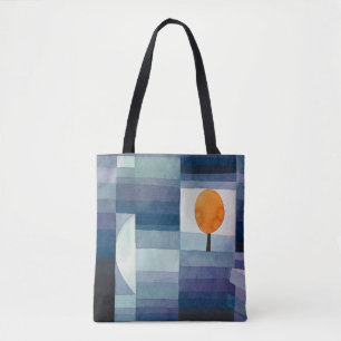 Bolsa Tote Paul Klee Precursor do Outono Azul Moderno Abstrat