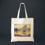 Bolsa Tote Paul Signac - A Porta do Sunset, Opus 236<br><div class="desc">The Port at Sunset,  Opus 236 (Santo-Tropez) / Le Port au soleil couchant,  Opus 236 (Santo-Tropez) - Paul Signac,  Oil on Canvas,  1892</div>