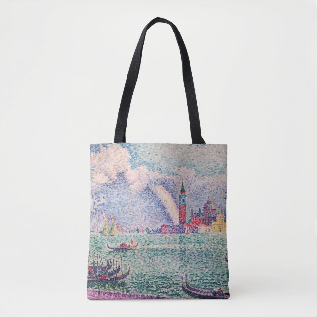 Bolsa Tote Paul Signac - Arco-Íris, Veneza (Frente)