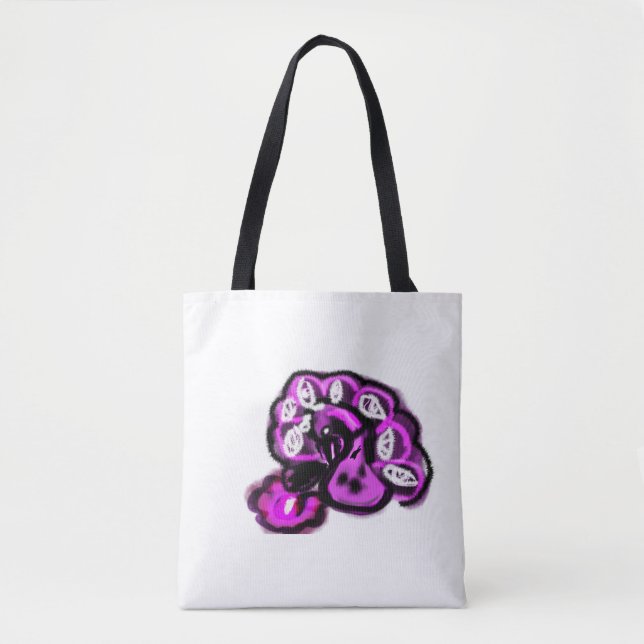 Bolsa Tote Pavão roxo (Frente)