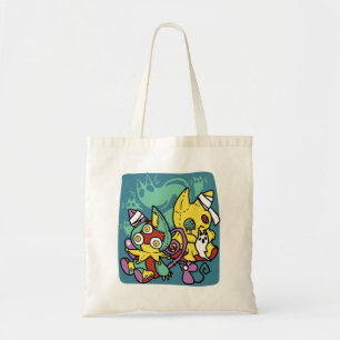 Bolsa Tote Paw-sitivamente Assustador Gatos Monstruosos de