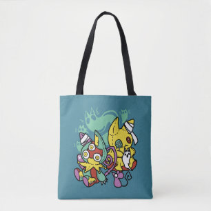 Bolsa Tote Paw-sitivamente Assustador Gatos Monstruosos de
