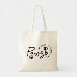 Bolsa Tote Paws and enjoy the little things Quote