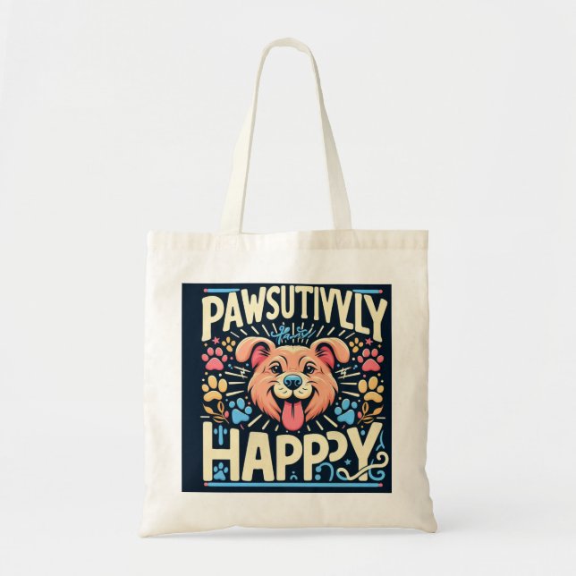 Bolsa Tote Pawsily Happy (Frente)