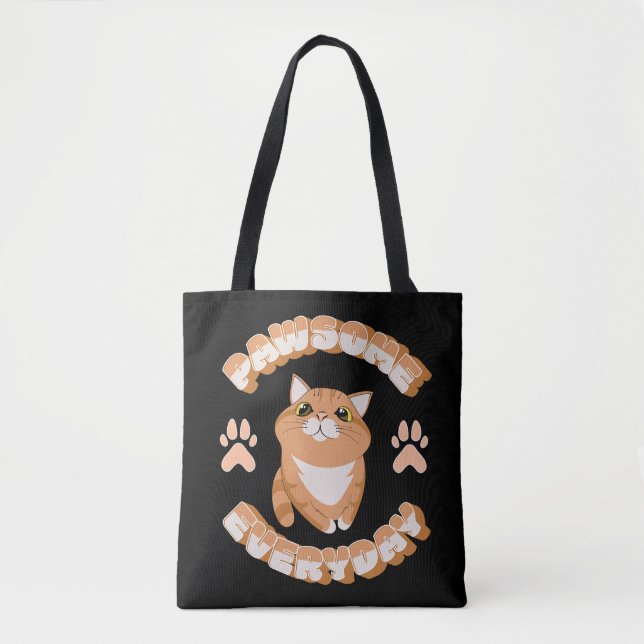 Bolsa Tote Pawsome todos os dias (Frente)