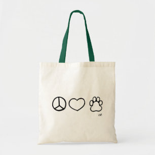 Bolsa Tote Paz, amor, cães