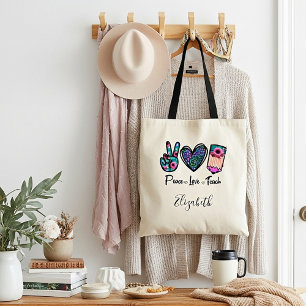 Bolsa Tote Paz Amor Ensine personalizado