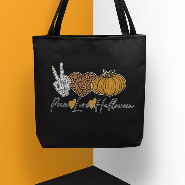 Bolsa Tote Paz Amor Halloween (The perfect tote for fall festivities,)