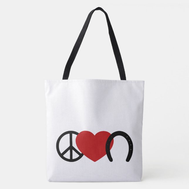 Bolsa Tote Paz-Amor-Hoof (Frente)