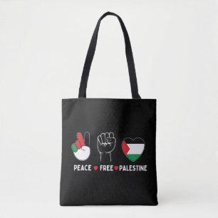 Bolsa Tote paz amor palestina - liberdade para palestinos