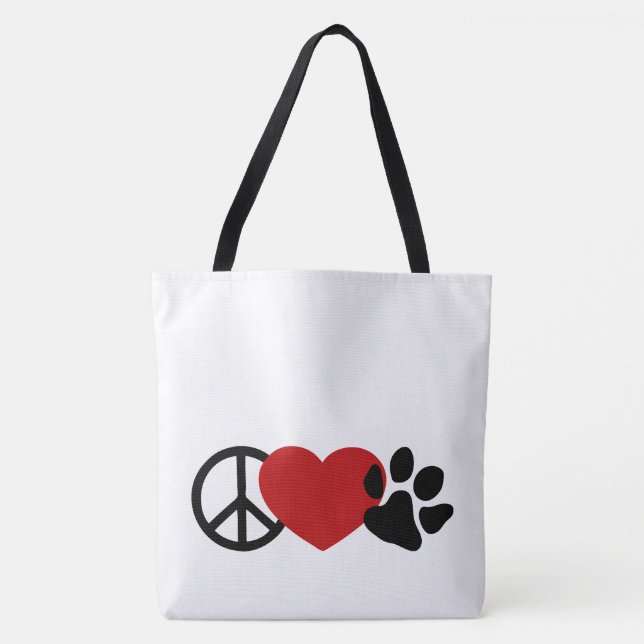 Bolsa Tote Paz-Amor-Paw (Frente)
