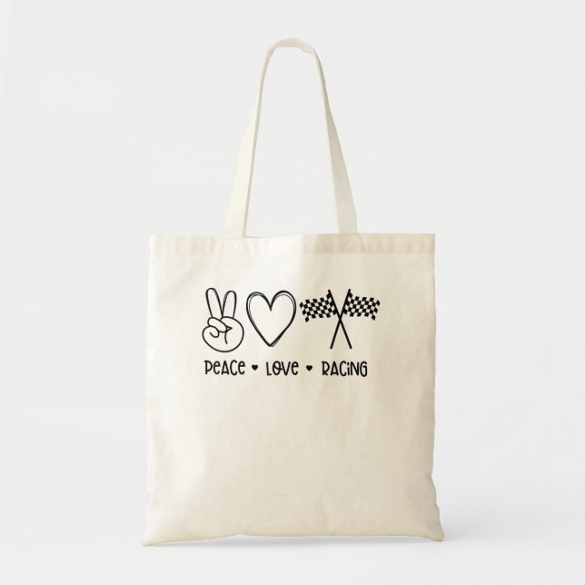 Bolsa Tote Paz amor Racing (Frente)