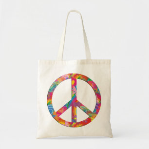 Bolsa Tote Paz de flower power