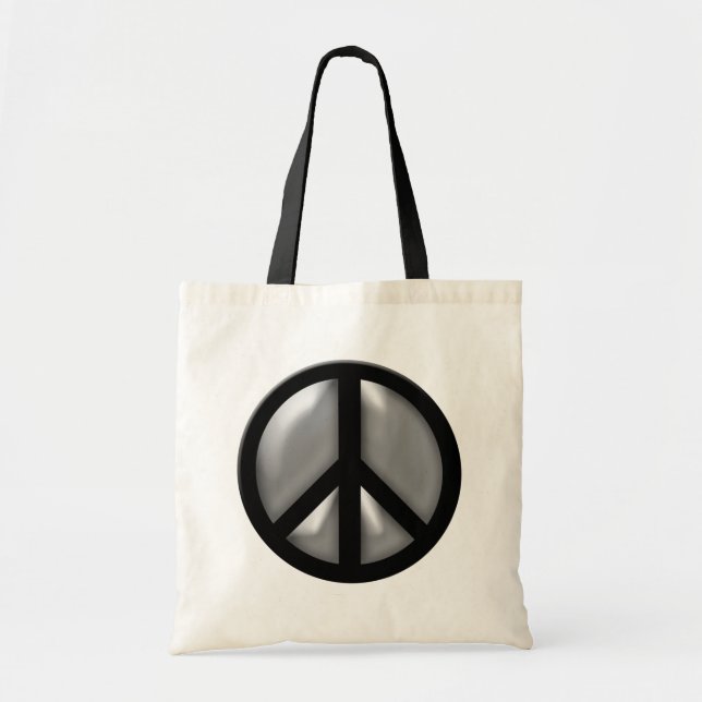Bolsa Tote Paz de prata (Frente)