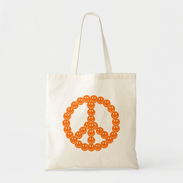 Bolsa Tote Paz de rosto feliz (Frente)