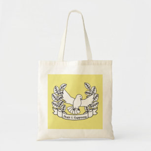 BOLSA TOTE PAZ E FELICIDADE