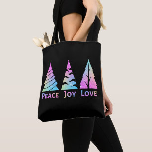 Bolsa Tote Paz Joy Adora Árvores de Natal