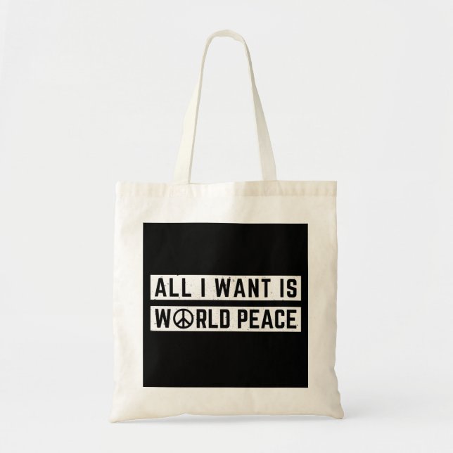 Bolsa Tote Paz Mundial  (Frente)