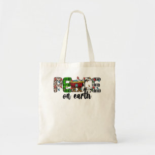 Bolsa Tote Paz na Terra Natal Bebê Jesus Feliz Feriado C