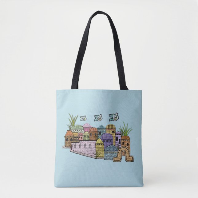 Bolsa Tote Paz sobre Jerusalem (Frente)
