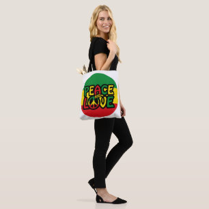 Bolsa Tote PEACE and LOVE, estilo reggag