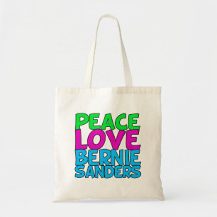 Bolsa Tote Peace Love Bernie Sanders