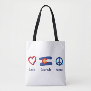Bolsa Tote Peace Love Colorado