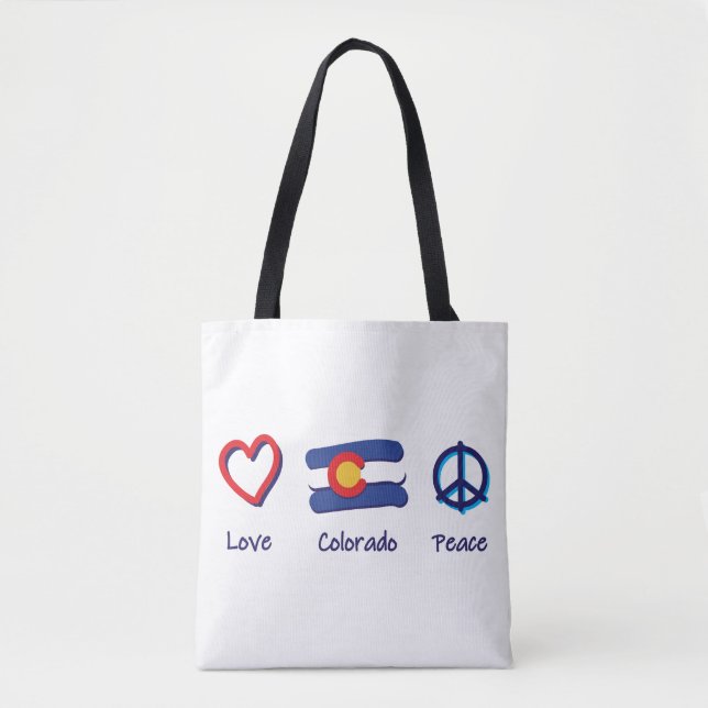 Bolsa Tote Peace Love Colorado (Frente)