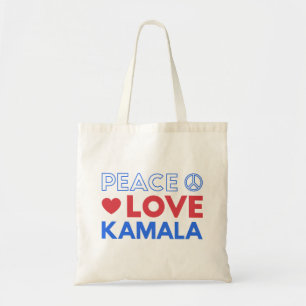 Bolsa Tote Peace Love Kamala I - Kamala Harris Para President
