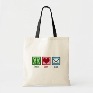 Bolsa Tote Peace Love Mail