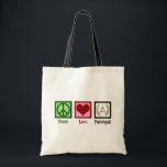 Bolsa Tote Peace Love Paralegal<br><div class="desc">Assistente de Paz e Amor. Se você aprecia fazer um trabalho legal em um escritório de advocacia para um advogado ou advogado,  você vai adorar este bonito presente de assistente jurídico.</div>