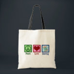 Bolsa Tote Peace Love Sewing Cujo Seamstresse<br><div class="desc">Um belo presente de costureira para alguém que costura e faz alterações em roupas. Bonito Amor de Paz, costurando presente.</div>