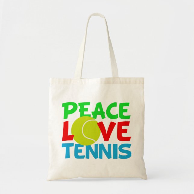 Bolsa Tote Peace Love Tennis (Frente)