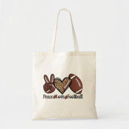 Bolsa Tote Peace Peace Love Football USA – Patriotic Sports