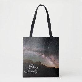 Bolsa Tote Peace & Serenity Mountain Night Sky