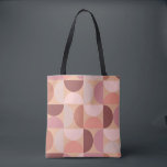 Bolsa Tote Peach Fuzz Padrão Moderno do meio século<br><div class="desc">Padrão moderno do meio século - formas geométricas do abstrato - padrão minimalista no fuzz do pêssego - tons neutros da terra.</div>