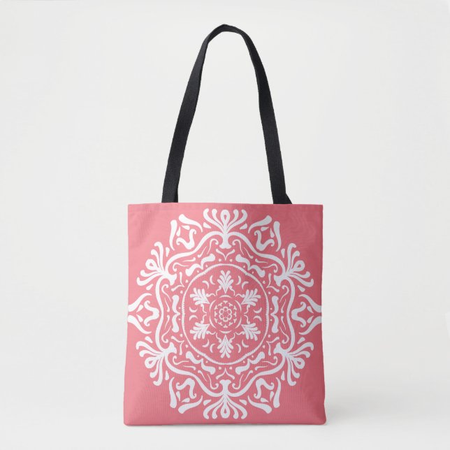 Bolsa Tote Peach Mandala (Frente)