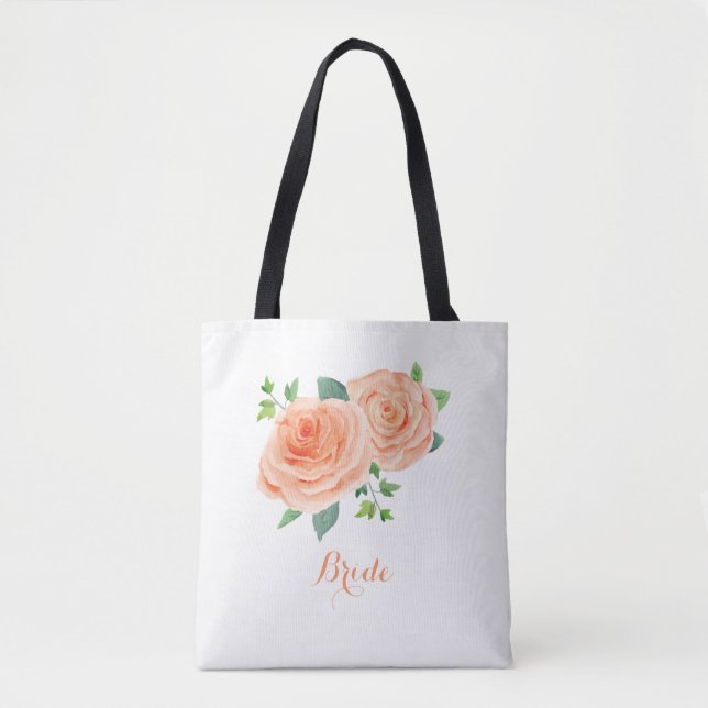 Bolsa Tote Peach Rosa Bridal (Frente)