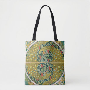 Bolsa Tote Peacock Art Nouveau Estilo redondo intrincado desi