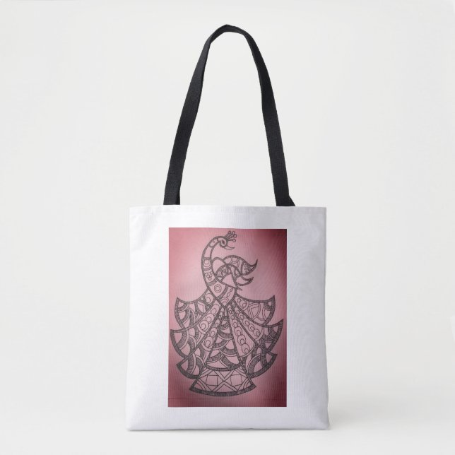 Bolsa Tote Peacock design (Frente)