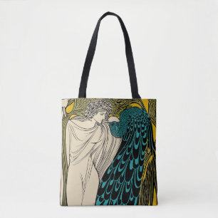 Bolsa Tote Peacock Fine Art Bird Nouveau