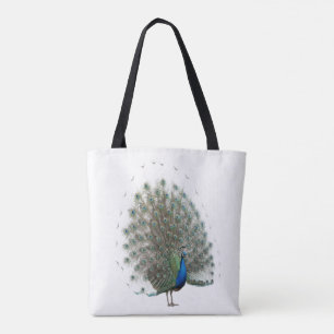 Bolsa Tote Peacock Majestoso com Cauda Colorida