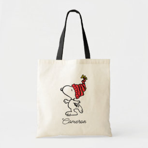 Bolsa Tote Peanuts Snoopy Winter Beanie Cap Add Your Name