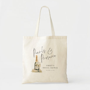 Bolsa Tote Pearls Nome Prosecco Obrigado por ser Bridesmaid