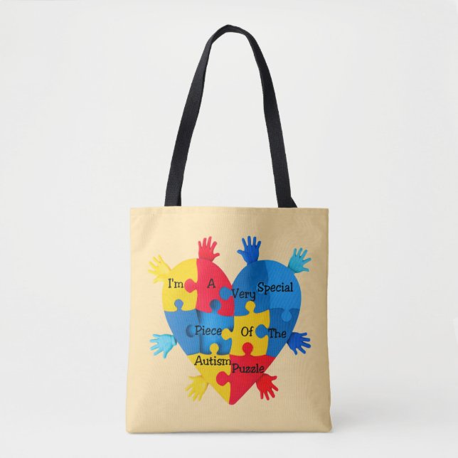 Bolsa Tote Peça de Quebra-cabeça especial (Frente)