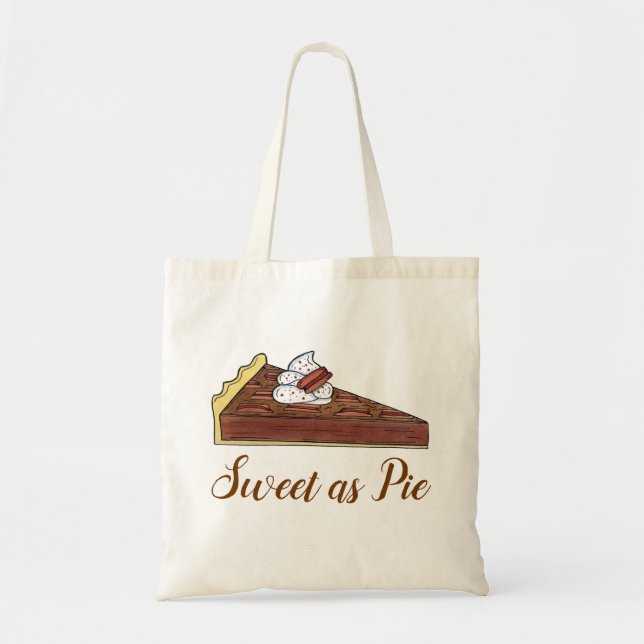 Bolsa Tote Pecan Tart Southern Comida Dessert Sweet como Pie (Frente)