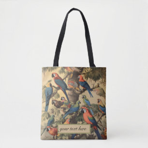 Bolsa Tote Peças de cena botânica de safra personalizáveis