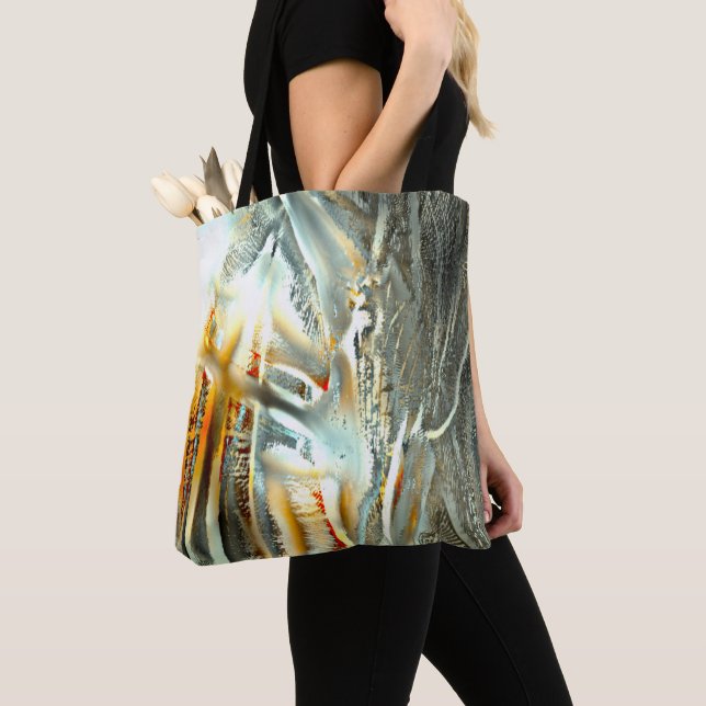 Bolsa Tote Peças de textura de cinza a recorte digital (Close Up)