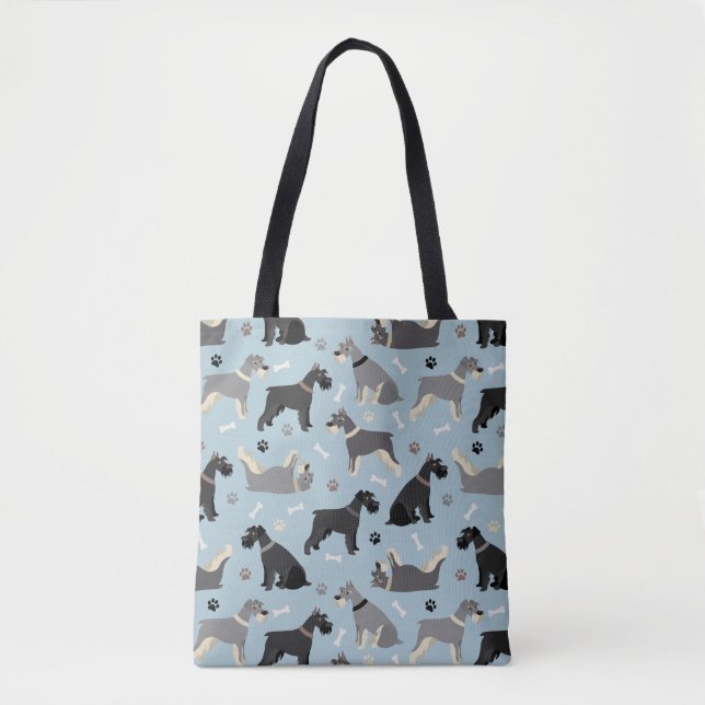 Bolsa Tote Peças e Ossos Schnauzer (Frente)