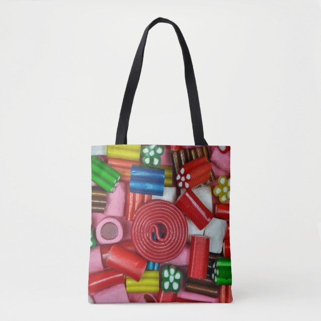 Bolsa Tote Pedaços doces coloridos (Frente)